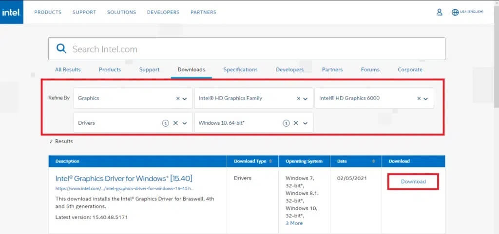 Intel-driver-download-1024x482-1 كيفية إصلاح ارتفاع استخدام وحدة المعالجة المركزية CPU بسبب hkcmd