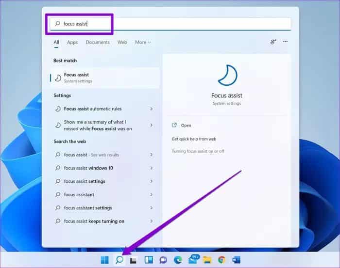 Launch-Focus-Assist_935adec67b324b146ff212ec4c69054f كيفية إدارة الإشعارات على Windows 11