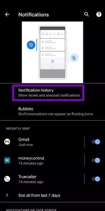 Notification-History-on-Android_7c4a12eb7455b3a1ce1ef1cadcf29289 أفضل 4 طرق لإيقاف تشغيل الإشعارات على Android