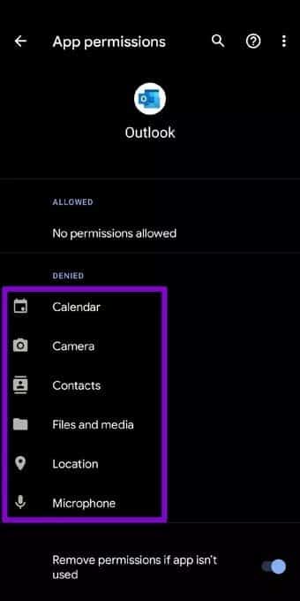 Outlook-App-Permissions_7c4a12eb7455b3a1ce1ef1cadcf29289 أفضل 8 طرق لإصلاح عدم عمل تطبيق Outlook على Android