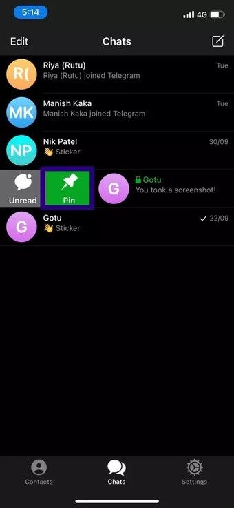 Pin-Chats-on-Telegram-for-iPhone_7c4a12eb7455b3a1ce1ef1cadcf29289 كيفية إنشاء وإدارة مجلدات الدردشة في Telegram