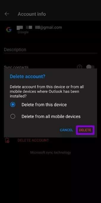 Remove-Account-from-Outlook_7c4a12eb7455b3a1ce1ef1cadcf29289 أفضل 8 طرق لإصلاح عدم عمل تطبيق Outlook على Android