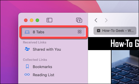 Right-click-on-tabs-menu-in-safari كيفية نسخ عناوين URL لجميع علامات التبويب المفتوحة في Safari