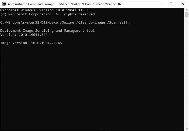 Run-DISM-scanhealth-command-2 كيفية حذف الإدخالات المعطلة في تسجيل Windows