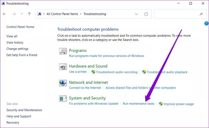 Run-System-Maintenance-Troubleshooter_935adec67b324b146ff212ec4c69054f أفضل 7 طرق لإصلاح عدم عمل مستكشف الملفات على Windows 11