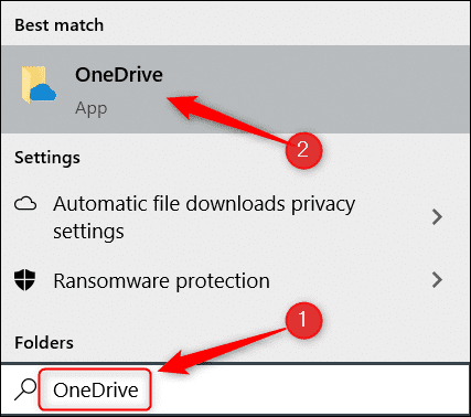 Search-for-OneDrive. كيفية إعادة تعيين Microsoft OneDrive على Windows 10 لإصلاح مشكلات المزامنة