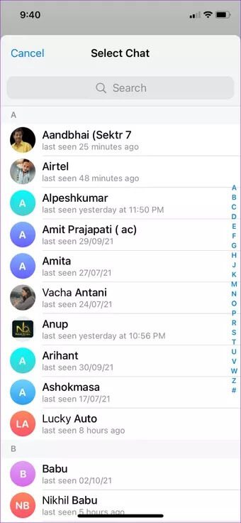 Select-Contact-in-Telegram_7c4a12eb7455b3a1ce1ef1cadcf29289 كيفية نقل دردشات WhatsApp إلى Telegram على Android و iOS