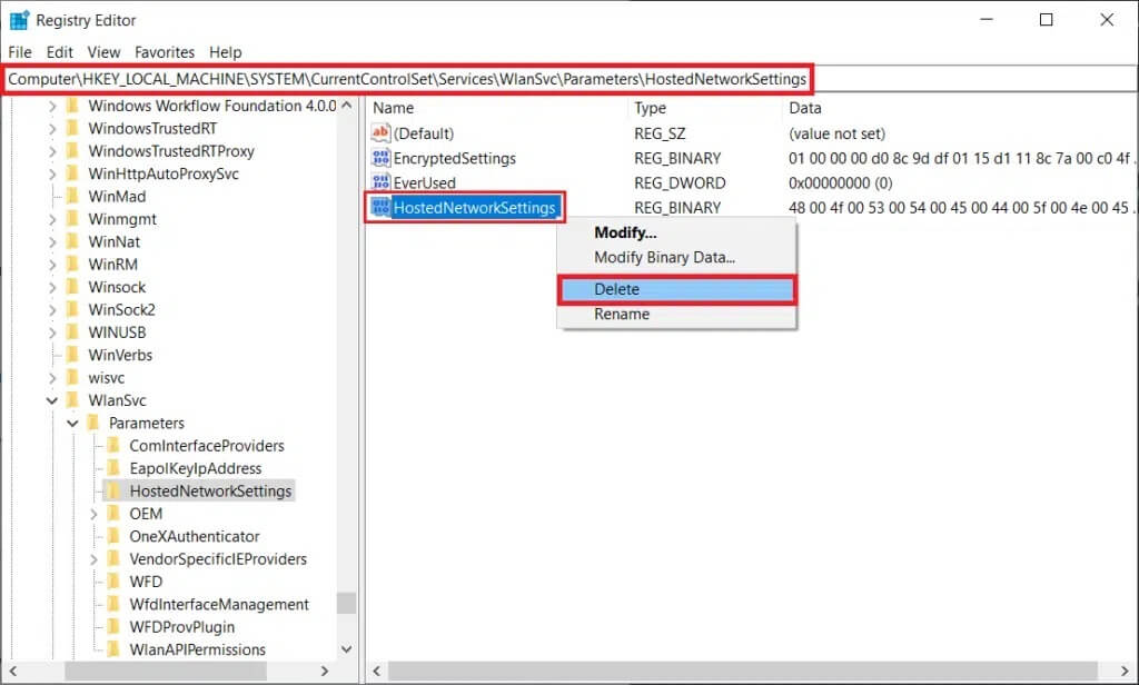 Select-the-HostedNetworkSettings-value-and-press-the-Delete-key-on-your-keyboard-1024x616-1 كيفية تعطيل WiFi Direct في نظام التشغيل Windows 10