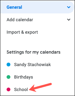 SettingsForMyCalendars-GoogleCalendarNew كيفية إنشاء وتخصيص تقويم Google جديد