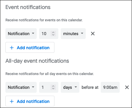 SettingsNotifications-GoogleCalendarNew كيفية إنشاء وتخصيص تقويم Google جديد
