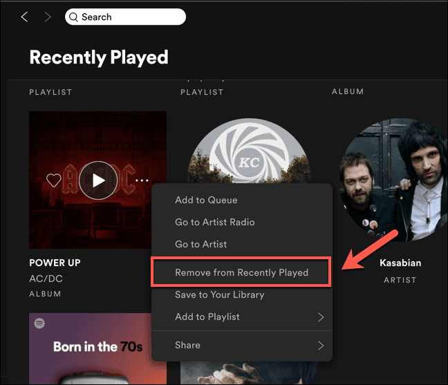 Spotify-Remove-Recently-Played-Option كيفية مسح القائمة التي تم تشغيلها مؤخرًا على Spotify