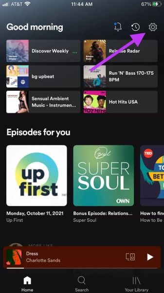 Spotify-Settings-Button-Highlighted_935adec67b324b146ff212ec4c69054f كيفية الحفاظ على بيانات الجوال أثناء استخدام Spotify