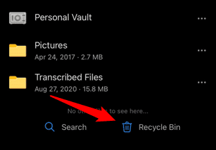 Tap-Recycle-Bin. كيفية استعادة الملفات والمجلدات المحذوفة في Microsoft OneDrive