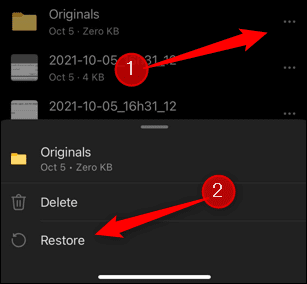 Tap-Restore. كيفية استعادة الملفات والمجلدات المحذوفة في Microsoft OneDrive