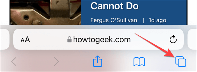 Tap-the-Tabs-menu-icon-in-safari-on-iphone كيفية نسخ عناوين URL لجميع علامات التبويب المفتوحة في Safari