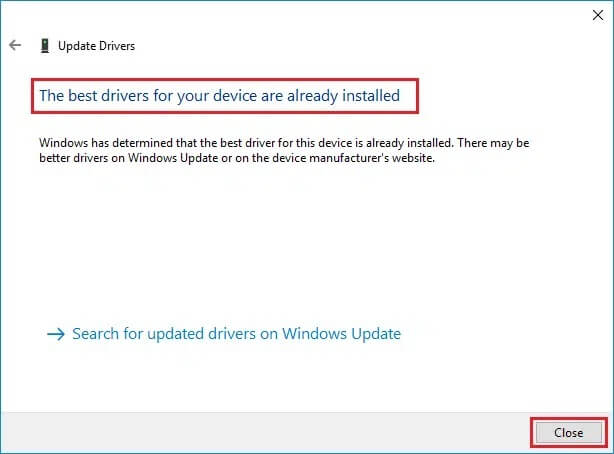 The-best-drivers-for-your-device-are-already-installed-2 كيفية إصلاح خطأ Dev 6068