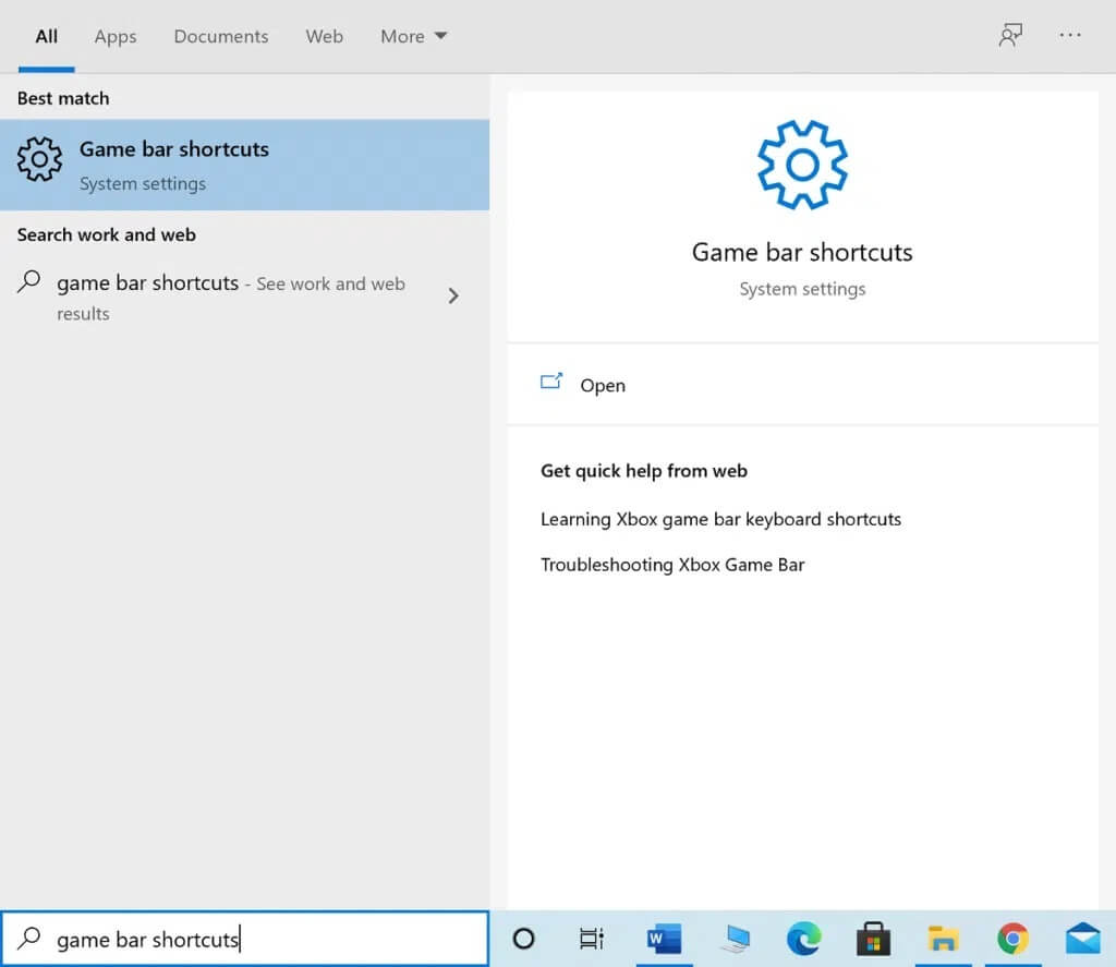 Type-Game-bar-shortcuts-in-the-Windows-search-box-and-launch-it-1024x887-1 كيفية إصلاح خطأ Dev 6068