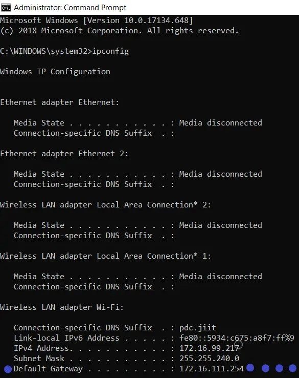 Type-ipconfig-scroll-down-and-find-the-default-gateway 8 طرق لإصلاح عدم عمل تعدد اللاعبين على Risk of Rain 2