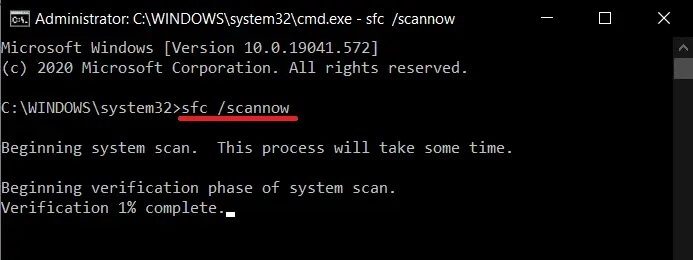 Type-sfc-scannow-in-the-Command-Prompt-window-and-press-enter-to-execute. إصلاح خطأ DISM 87 في نظام التشغيل Windows 10