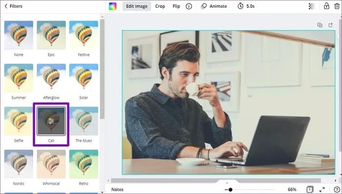Use-Filters-in-Canva_935adec67b324b146ff212ec4c69054f كيفية تحرير الصور في Canva