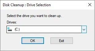 We-have-selected-C-drive.-Click-on-OK-to-proceed كيفية حذف ملفات إعداد Win في Windows 10