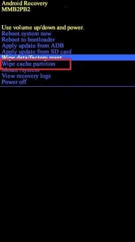 Wipe-cache-partition-Android-Recovery إصلاح للأسف توقفت عملية com.android.phone
