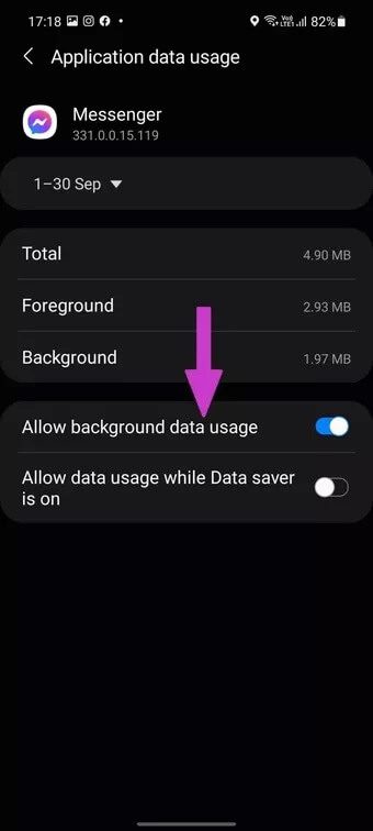allow-background-data-usage_7c4a12eb7455b3a1ce1ef1cadcf29289 أفضل 10 طرق لإصلاح عدم إرسال Facebook Messenger للرسائل