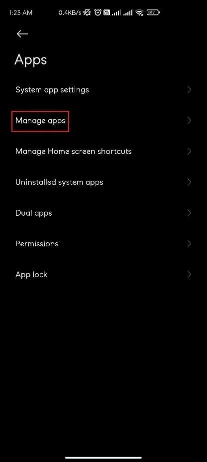 apps-settings-in-android-spotify-wont-open إصلاح عدم فتح Spotify على Windows 10