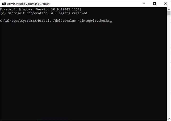 bcdedit-deletevalue-nointegritychecks 5 طرق لإصلاح عميل Steam