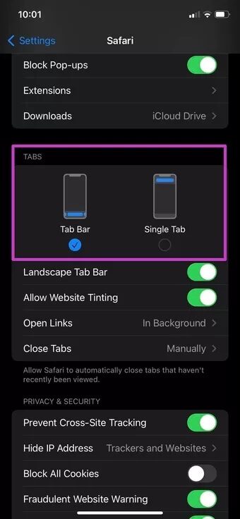 change-tabs_7c4a12eb7455b3a1ce1ef1cadcf29289 أفضل 6 طرق لتخصيص صفحة بدء Safari على iPhone