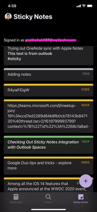 check-sticky-notes-in-onenote_7c4a12eb7455b3a1ce1ef1cadcf29289-1 كيفية مزامنة Apple Notes مع OneNote