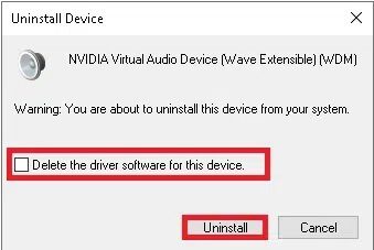 check-the-box-delete-the-driver-software-for-this-1 ما هو جهاز جهاز الصوت الافتراضي NVIDIA القابل للتوسع؟