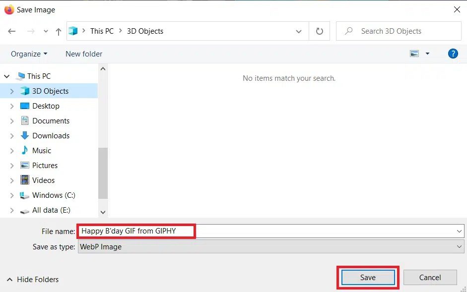 choose-the-desired-location-on-your-pc-rename-the كيفية تحميل GIF من GIPHY