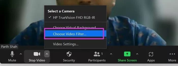choose-video-filter_935adec67b324b146ff212ec4c69054f كيفية استخدام وضع الجمال في تطبيق Zoom على سطح المكتب والجوال