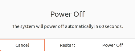 clean-power-off-dialog-ubuntu كيفية إيقاف تشغيل جهاز كمبيوتر Ubuntu