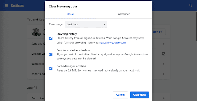 clear-browsing-data-settings-menu-in-google-chrome-for-desktop-fixed كيفية مسح سجل التصفح الخاص بك في أي متصفح
