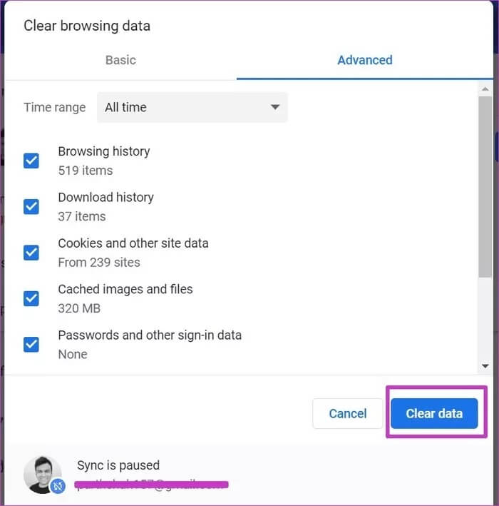 clear-cache-data_935adec67b324b146ff212ec4c69054f أفضل 7 طرق لإصلاح بطء Google Chrome على Windows 11 و Windows 10