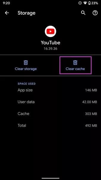 clear-youtube-cache_7c4a12eb7455b3a1ce1ef1cadcf29289 أفضل 9 طرق لإصلاح عدم تشغيل مقاطع فيديو YouTube على iOS و Android