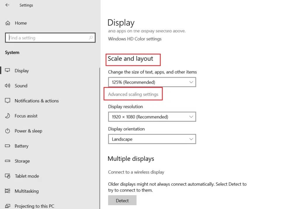 click-on-Advanced-scalling-settings-in-the-scale-and-layout-section-1024x717-1 كيفية إعداد 3 شاشات على جهاز كمبيوتر محمول