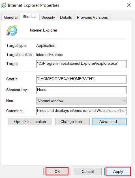 click-on-Apply-and-then-OK-to-save-changes-to-run-Internet-Explorer-as-an-administrator إصلاح لا يمكن عرض المحتوى لأن عنصر تحكم S / MIME غير متاح