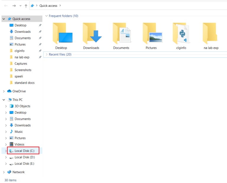click-on-Local-Disk-C-in-File-Explorer-e1634902388893-768x619-1 إصلاح استمرار تعطل Steam