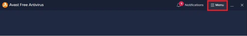 click-on-Menu-in-Avast-free-antivirus إصلاح استمرار تعطل Steam