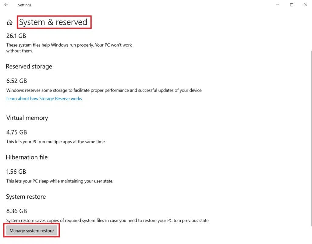 click-on-manage-system-restore-button-in-system-and-1024x802-1 كيفية حذف ملفات إعداد Win في Windows 10
