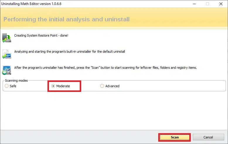 click-on-scan-to-display-all-the-lefover-files-in-4 كيفية إصلاح توقف تحديث Avast على Windows 10