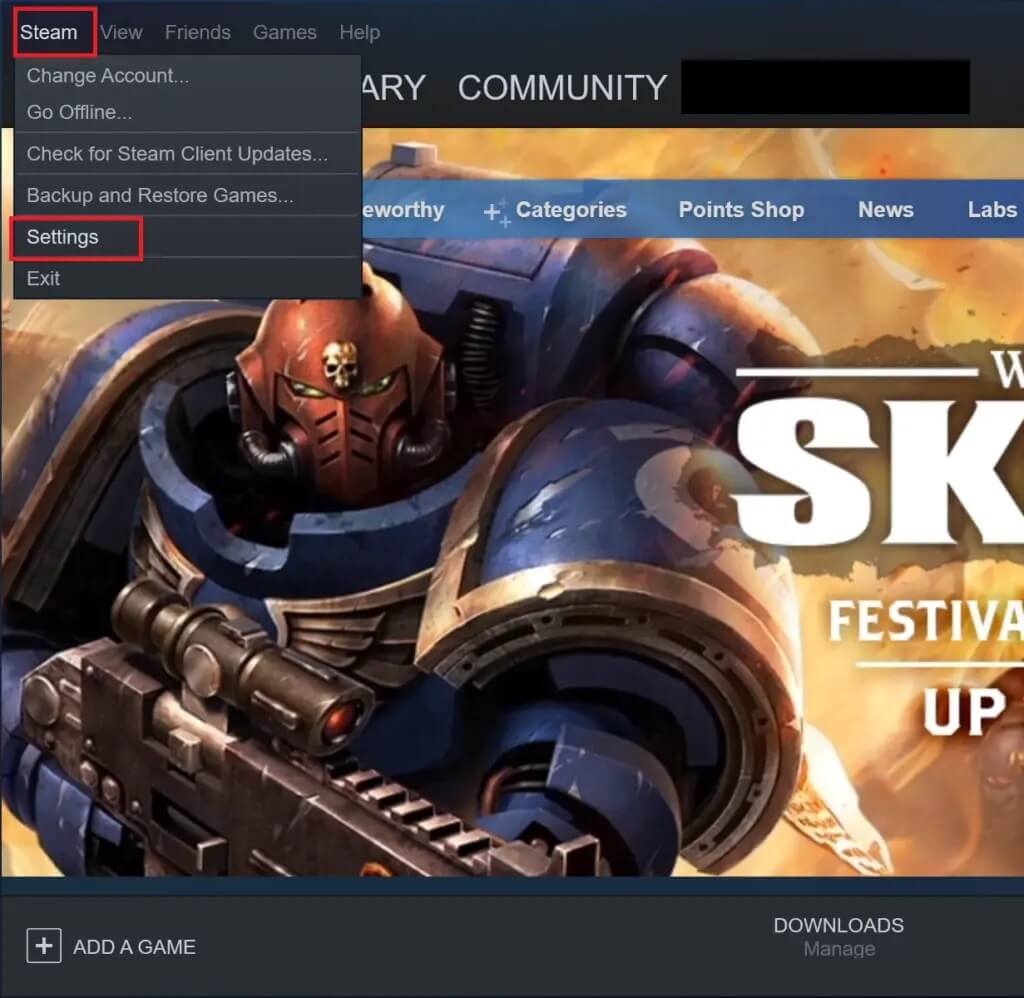 click-on-settings-1024x998-1 إصلاح استمرار تعطل Steam