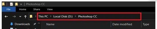 click-on-the-address-bar-of-the-directory كيفية تغيير الدليل في CMD على نظام التشغيل Windows 10