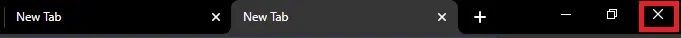 close-all-the-tabs-in-the-chrome-browser-by-clicki كيفية إصلاح Chrome يستمر في التوقف