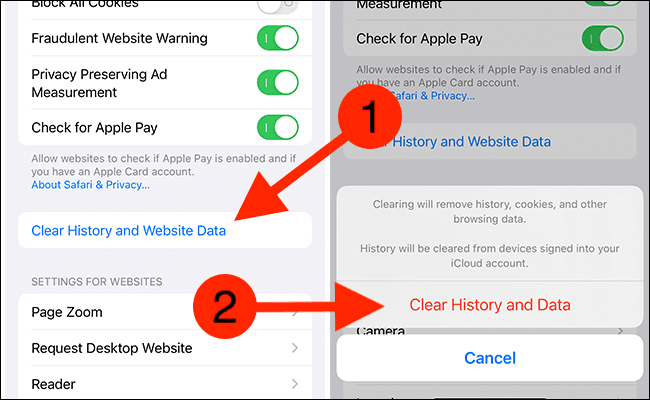 combined-tap-clear-history-and-website-date-in-safari-settings-on-iphone كيفية مسح سجل التصفح الخاص بك في أي متصفح