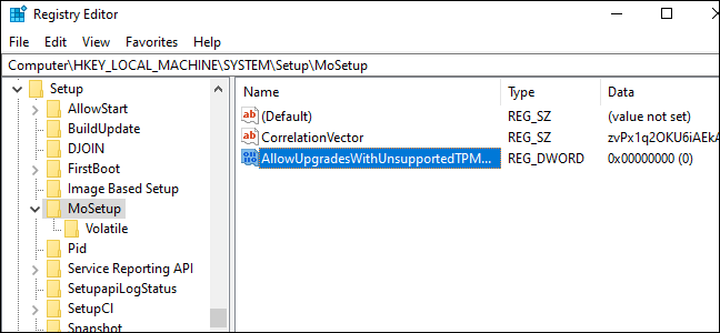 create-setting كيفية تثبيت Windows 11 على جهاز كمبيوتر غير مدعوم