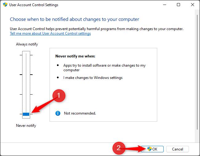disable-uac كيفية تعطيل التحكم في حساب المستخدم (UAC) على نظام التشغيل Windows